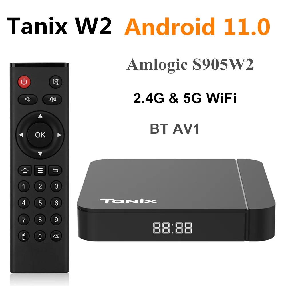 HDR  ÷̾  ڽ, ȵ̵ 11.0, Tanix W2 TV ڽ, Amlogic S905W2, 2G 16G TVBOX, H.265 3D AV1 BT 2.4G 5G , 4K, PK T